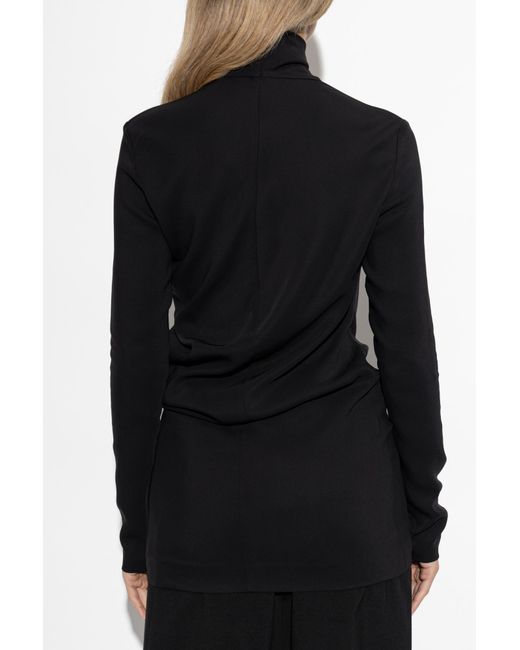 Totême Black Fitted Turtleneck