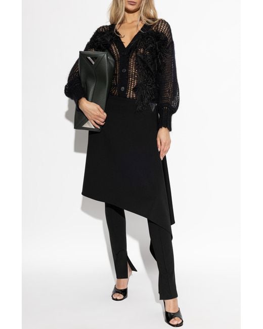 The Attico Black Trousers With Decorative Front