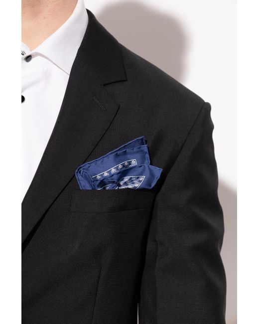 Ferragamo Blue Silk Pocket Square for men