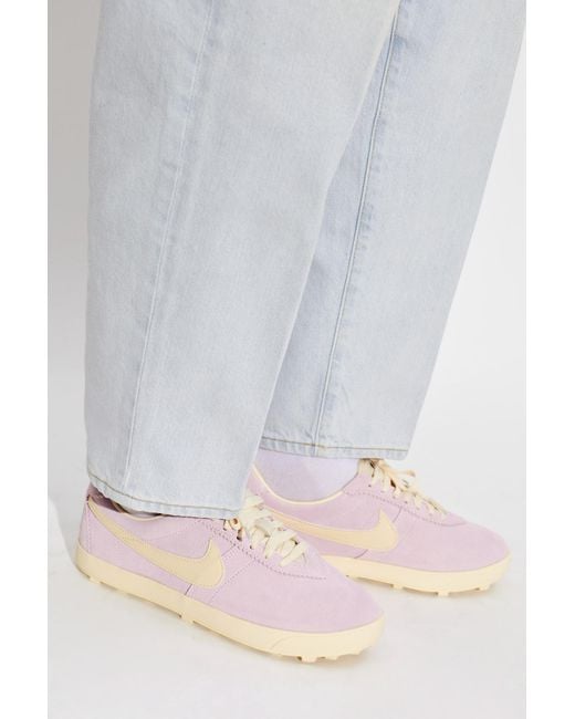 Nike Pink "Astrograbber Suede" Sports Shoes