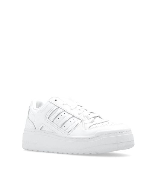 Adidas Originals White Forum Xlg Leather Low-Top Sneakers