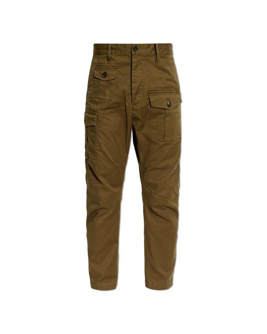 DSquared² Green 'Cargo' Trousers for men