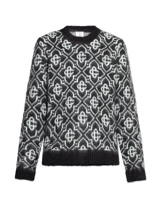 Casablanca Black Monogram Sweater for men
