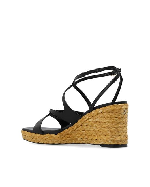 Jimmy Choo Black Wedge Shoes 'Ayla'