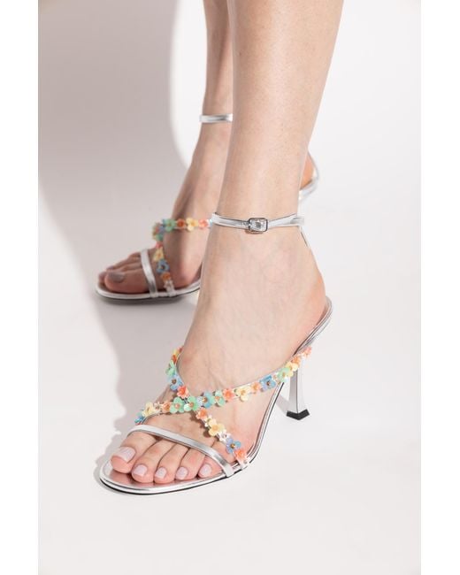 Jimmy Choo White Heeled Sandals 'Blanche'