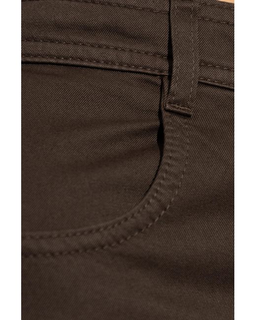 Saint Laurent Brown Cotton Trousers