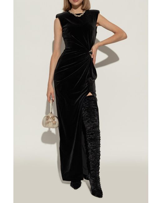 Jimmy Choo Black Velvet Heeled Boots Lotta
