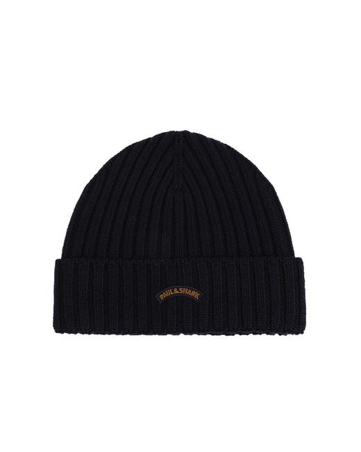 Paul & Shark Blue Wool Hat for men