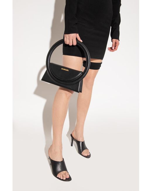 Jacquemus Leather 'le Sac Rond' Shoulder Bag in Black | Lyst Canada