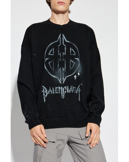 balenciaga sweater mens grey