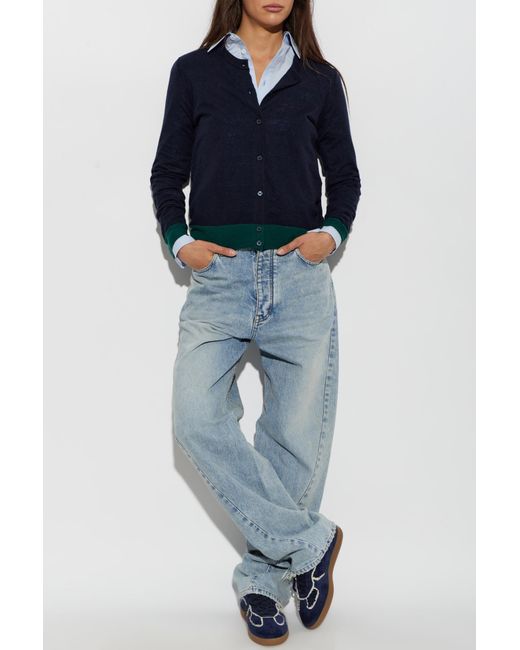 Zadig & Voltaire Blue Cashmere Cardigan 'Missya'