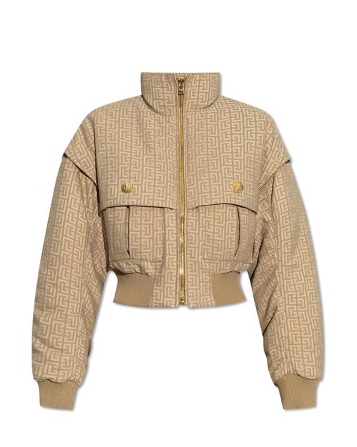 Balmain Natural Padded Jacket With Detachable Sleeves