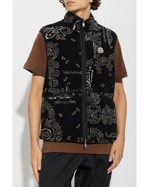 Moncler Black Reversible Down Vest for men