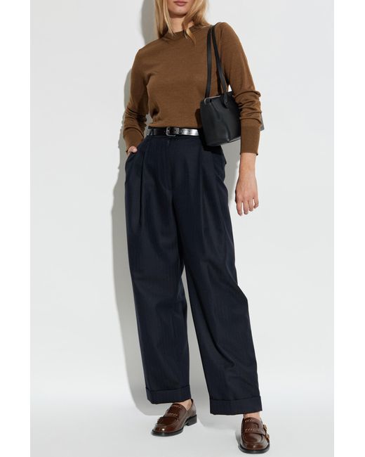 AMI Brown Thin Wool Sweater