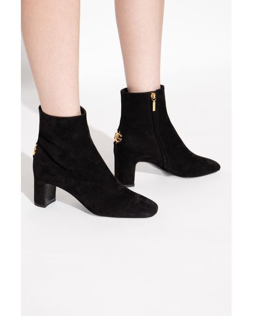 Dolce & Gabbana Black Suede Ankle Boots