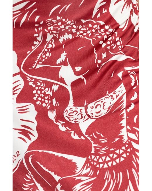 DSquared² Red Backless Dress