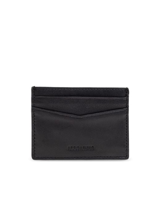 AllSaints Black 'Delph' Leather Card Holder for men