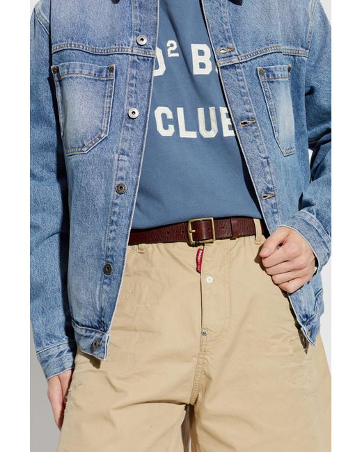 DSquared² Brown Leather Belt for men