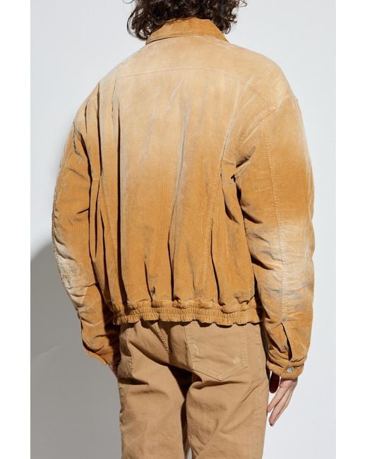 DSquared² Brown Corduroy Jacket With Logo for men