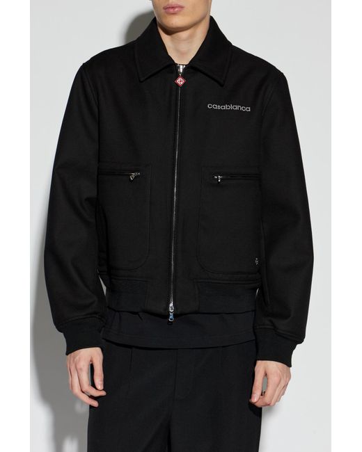 Casablanca Black Jacket With Logo for men