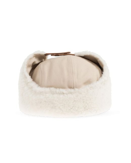 KENZO Natural Cap With Visor And Ear Flaps