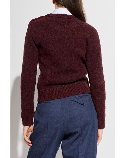 Bottega Veneta Purple Sweater With Wool Trim