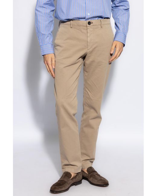 PS by Paul Smith Natural Trousers With Logo Patch, for men