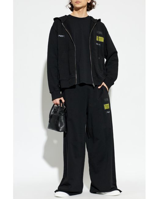 MM6 by Maison Margiela Black Sweatshirt With Patches for men