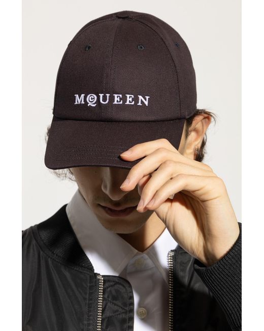 McQueen Black Cap for men