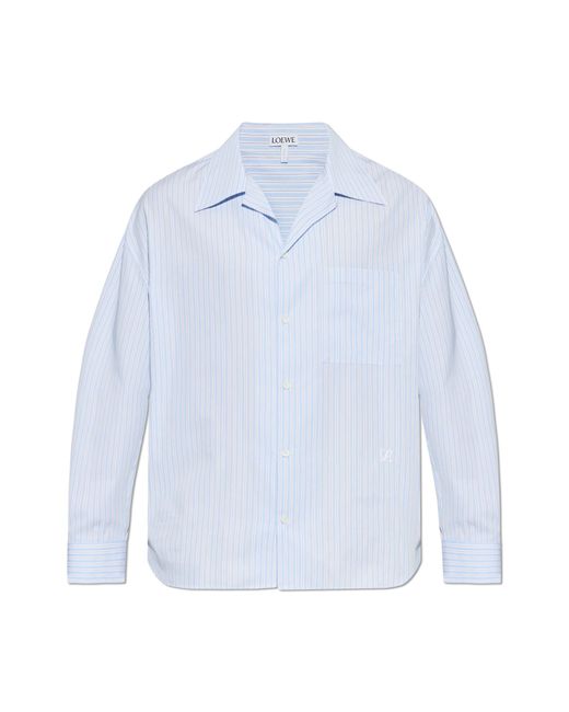 Loewe Blue Shirt With Stripe Pattern for men