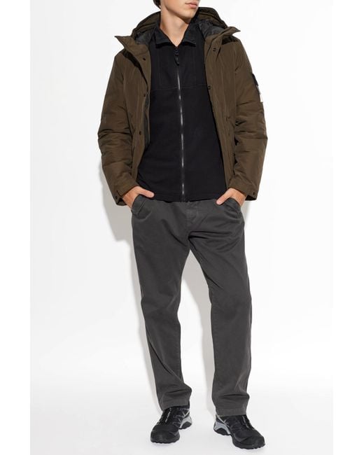Stone Island Black Sweatshirt With Logo Patch for men