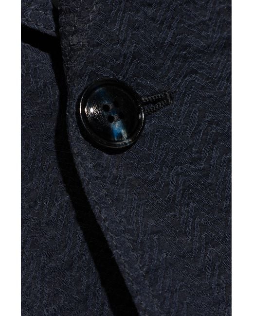 Giorgio Armani Blue Blazer With Open Lapels for men