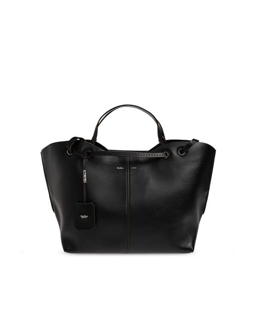 Max Mara Black Shopper Bag 'Mixed Doubles'
