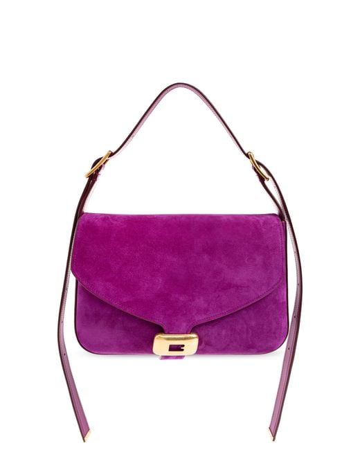 Balenciaga Purple 'Clicca Medium' Bag