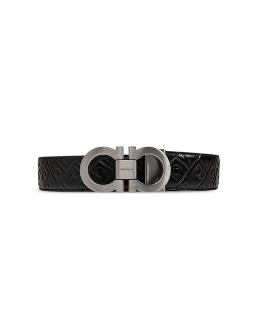 Ferragamo Black Double-Sided Belt for men