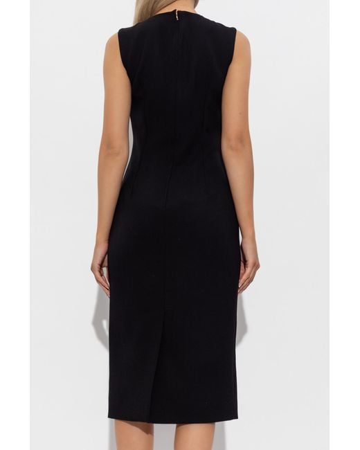 Dolce & Gabbana Black Wool Sleeveless Dress