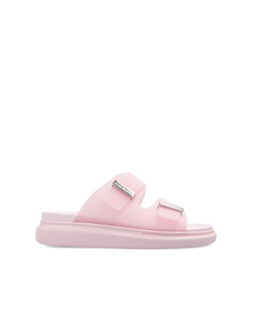 Alexander McQueen Pink Rubber Slides
