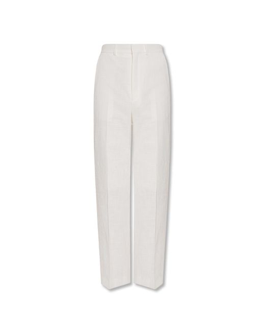 CASABLANCA White Pleat-front Trousers for men