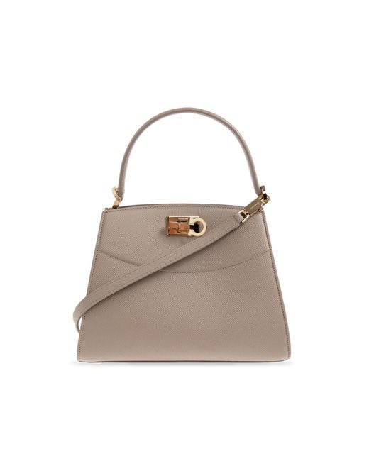 Ferragamo Natural 'Studio Box Small' Bag