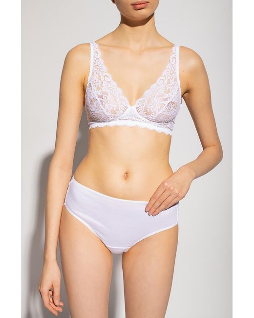 Hanro White Lace Bra