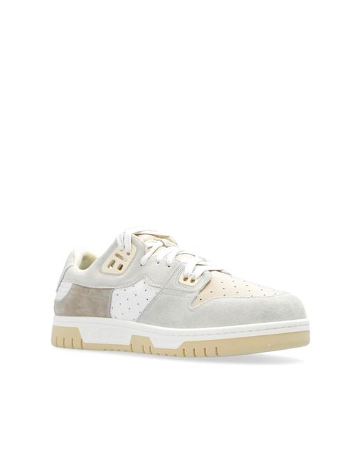 Acne White Leather Sneakers, for men