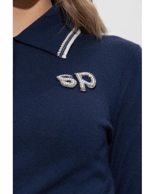 Self-Portrait Blue Wool Sweater