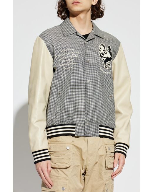 DSquared² Gray Houndstooth Pattern Jacket for men