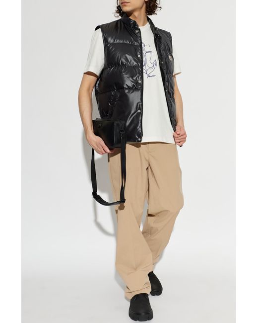 Moncler Black Quilted Vest 'Restigo' for men