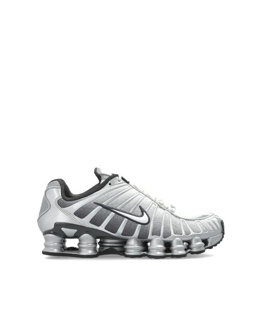 Nike White Sports Shoes "Shox Tl Print" for men