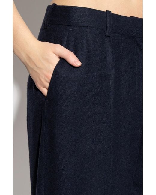 Totême  Blue Wide-Leg Trousers