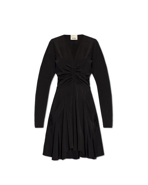 Isabel Marant Black 'usmara' Dress With Long Sleeves,