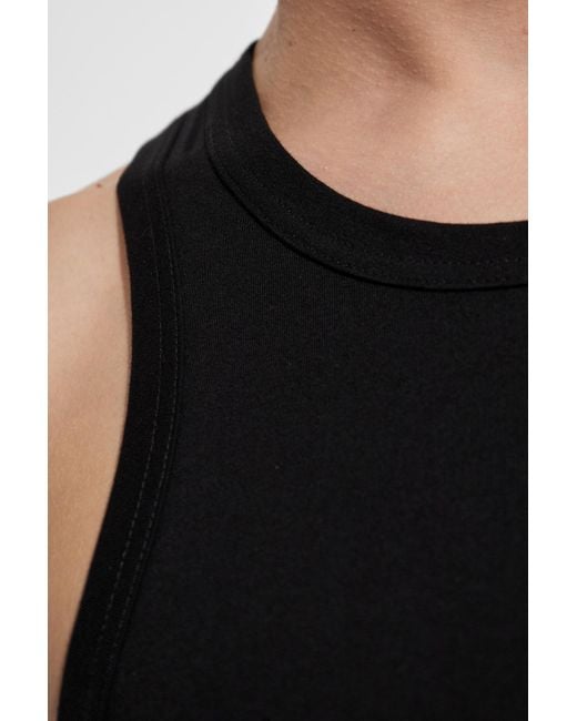 Yohji Yamamoto Black Top With A Round Neckline for men