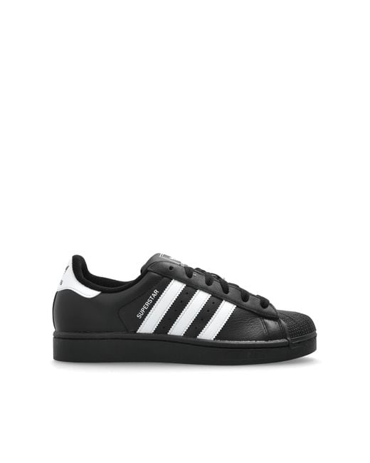 Adidas Originals Black Sports Shoes Superstar Ii