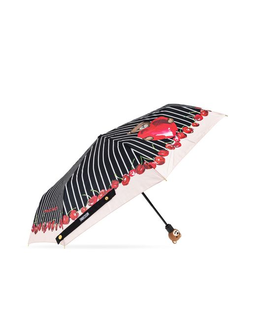 Moschino Black Folding Umbrella